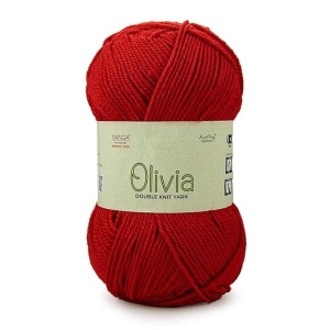 Ganga Olivia Knitting Yarn Shade Code Olv008 Red