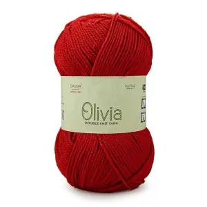 Ganga Olivia Knitting Yarn Shade Code Olv008 Red