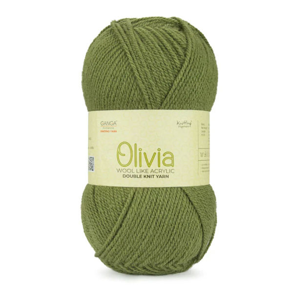 Ganga Olivia OLV043 100 Grams Knitting yarn - Turtle Green - Image 5