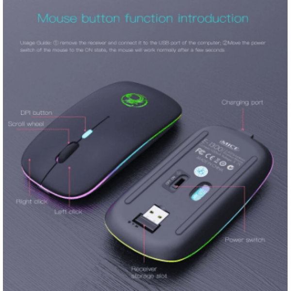 iMICE Bluetooth Silent Wireless Mouse - Image 3