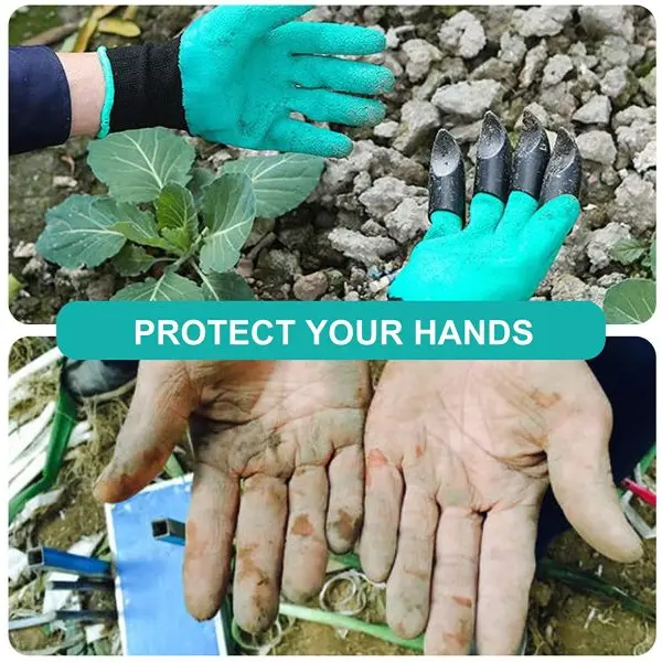 Generic Garden Gloves for Digging & Planting With 4 ABS Plastic Claws Gardening Gloves - Image 2