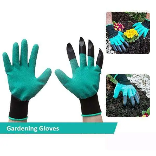 Generic Garden Gloves for Digging & Planting With 4 ABS Plastic Claws Gardening Gloves - Image 3