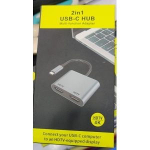 Genuine 2 in 1 Type C Hub with Two 4k HDMI Port