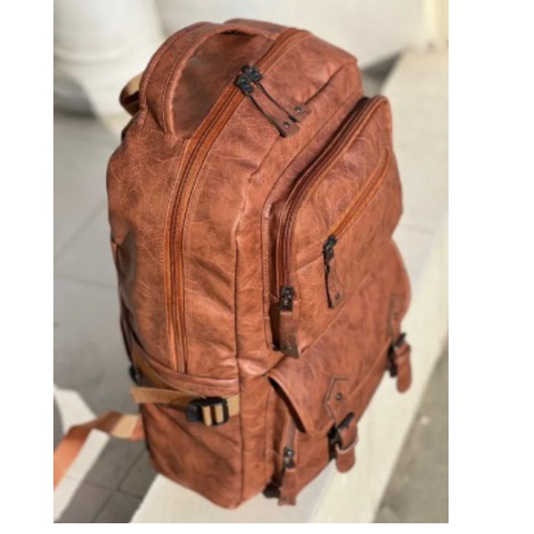 Genuine PU Leather Backpack for Men | Student Backpack | Travel Bags for Men | - Image 2
