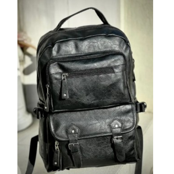 Genuine PU Leather Backpack for Men | Student Backpack | Travel Bags for Men | - Image 5