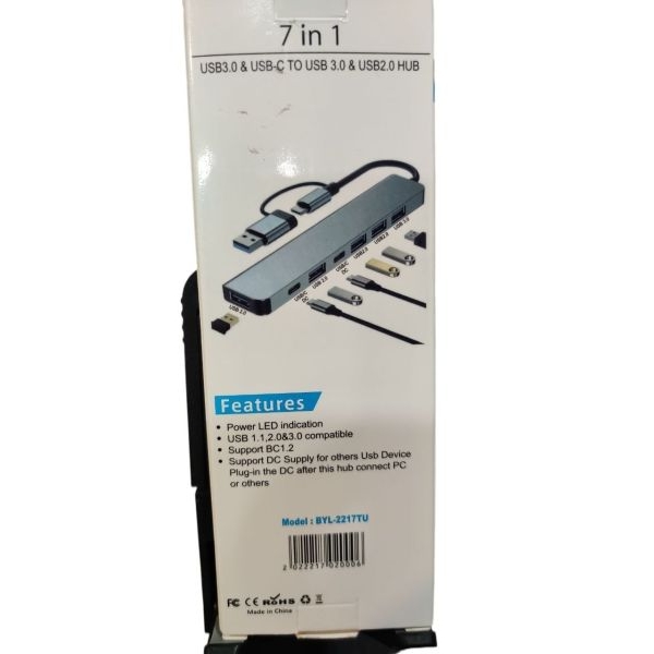 Genuine Quality 7 In 1 , 5 In 2 & 4 In 1 (USB To TC) HUB Multi-function Adapter - Image 2