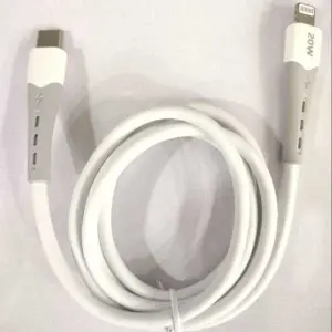 Genuine Solid 20w PD To Lightning & 60W Type C To Type C Soft Rapid Charge Data Cable Charging + Transmission Fast Charging Cable (3 Months Warranty)
