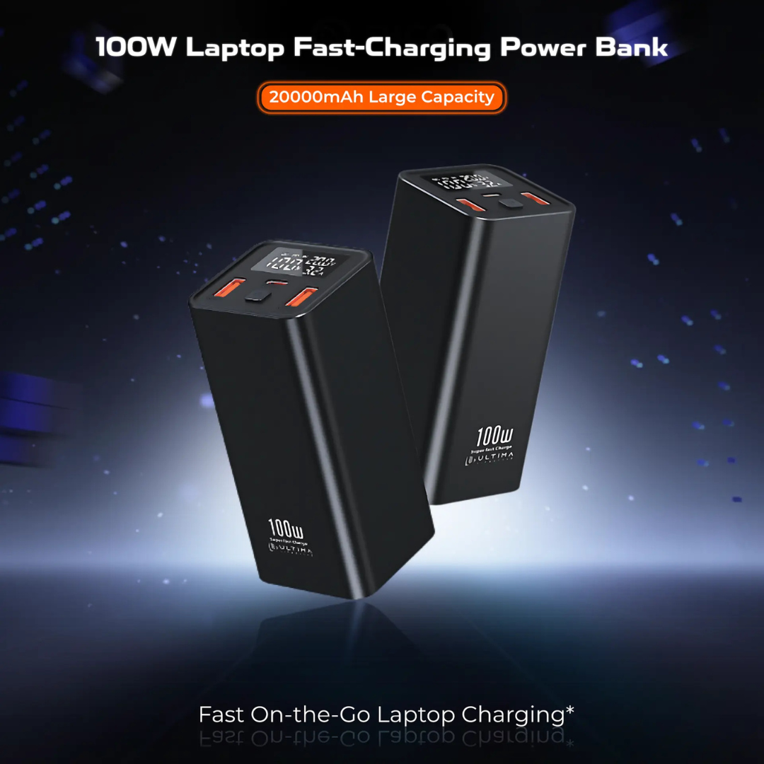 Ultima Boost 20K Ultra Max 20,000mAh 100W Super Fast Type-C PD Charging Powerbank - Image 3