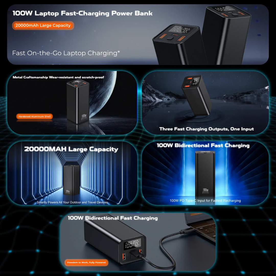 Ultima Boost 20K Ultra Max 20,000mAh 100W Super Fast Type-C PD Charging Powerbank - Image 9