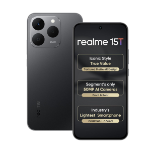 Realme 15T 5G 6nm Dimensity 6400 Chipset 60W Fast Charging Smartphone
