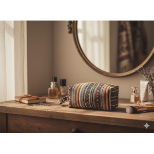 Gheri Cotton Cosmetic Pouch: Sustainable Style for Daily Essentials