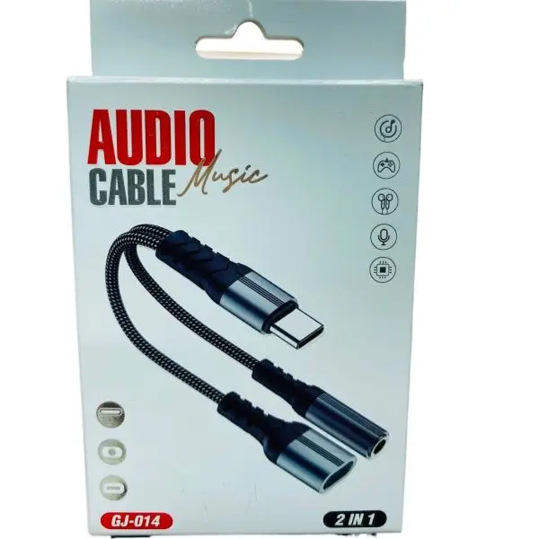 Gj-012 Lightning To Type-C + 3.5Mm & GJ-014 Type-C To Type-C + 3.5mm Jack Adapter - Image 5