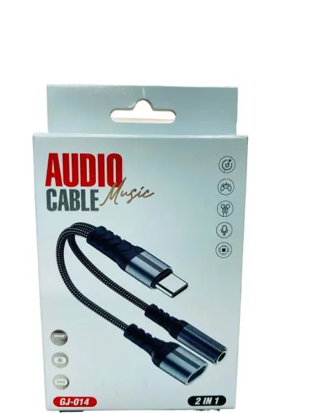 Gj-012 Lightning To Type-C + 3.5Mm & GJ-014 Type-C To Type-C + 3.5mm Jack Adapter