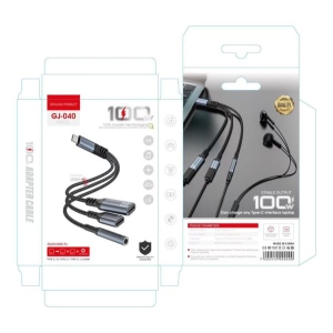 Gj-026 Type-C + Lightning To 3.5Mm And Gj-040 100w Type-c To Type-c + Type -c + 3.5mm Adapter Cable
