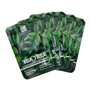 GLAM VISTA TEA TREE ESSENTIAL BLEMISH CONTROL FACE SHEET MASK Pack Of 3 CLEARS ACNE ANTI BLEMISH
