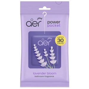 Godrej Aer Power Pocket | Bathroom freshener Lavender Bloom (10g) | Lasts up to 30 days | Toilet Freshener Pack Of 2