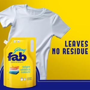 Godrej Fab Liquid Detergent Refill Pouch for Machine & Hand Wash - 1kg