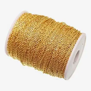 Gold Plated Metal Link Chain for Jewelry Making