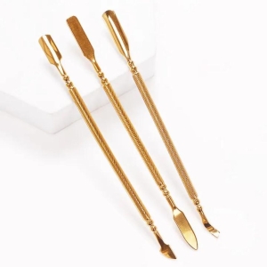 Golden 3PCS Stainless Nail Art Remover Pusher Cleaner Kit