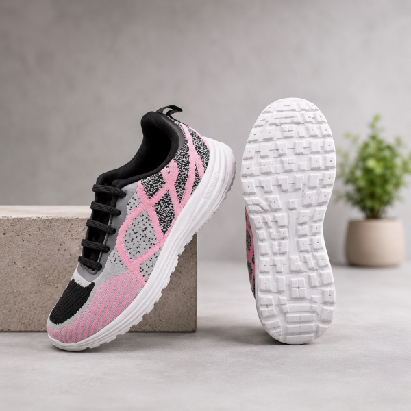 Goldstar Alba 06 Women's Running Shoes Black Pink Lightweight Sneakers - Image 4