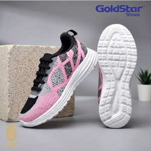Goldstar Alba 06 Women's Running Shoes Black Pink Lightweight Sneakers