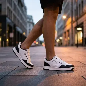 Goldstar Arc AX-6A Men’s Black & White Casual Sneakers | Lightweight Everyday Streetwear Shoes