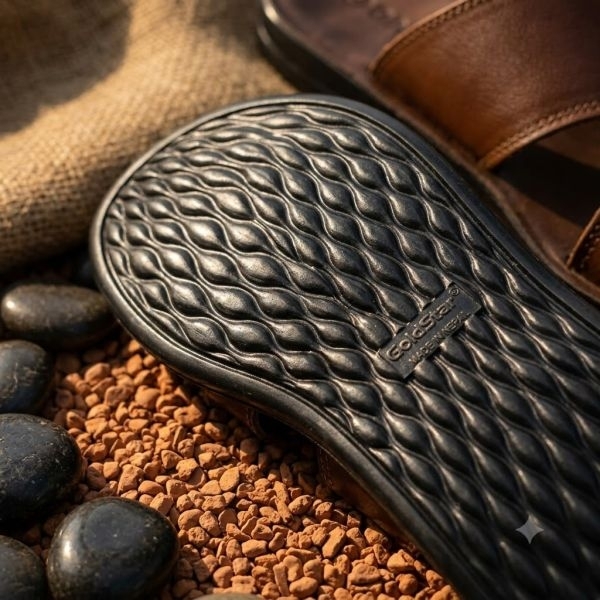 Goldstar Ari-5005 Brown Men's Casual Slide Sandals – Comfortable Multi-Strap Daily Wear Chappal - Image 4