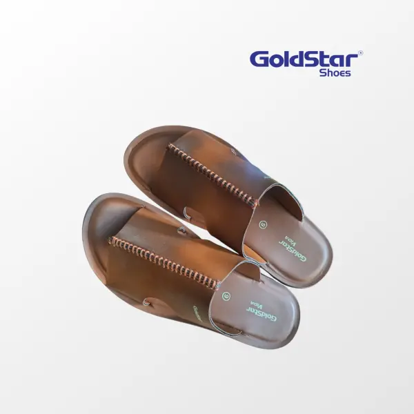 Goldstar ARI-5024 Men's Casual Slippers (Tan) Comfortable Daily Wear - Image 2