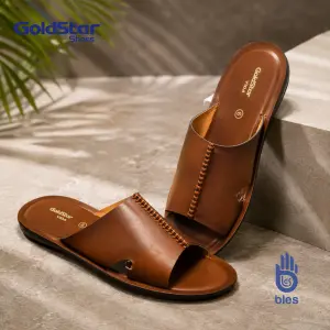 Goldstar ARI-5024 Men's Casual Slippers (Tan) Comfortable Daily Wear