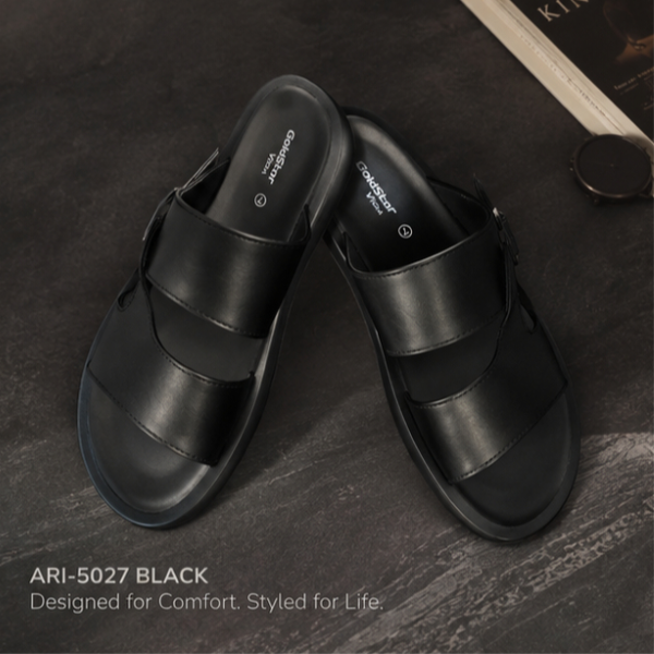Goldstar ARI-5027 Black Slippers Lightweight Comfort Casual Footwear - Image 2