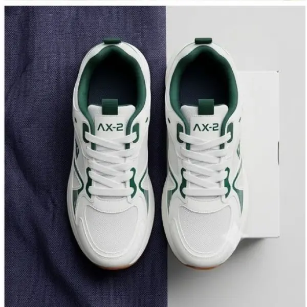 Goldstar AX-2HV Unisex Running & Casual Shoes – White / Green - Image 5