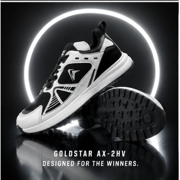 Goldstar AX-2HV Unisex Running & Casual Shoes White/Black - Image 2