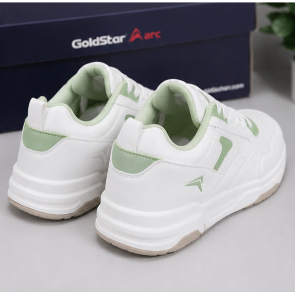 Goldstar AXL-114 Casual Sneakers Green White Lace-Up Comfort Shoes - Image 3