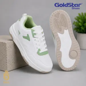 Goldstar AXL-114 Casual Sneakers Green White Lace-Up Comfort Shoes