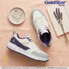 Goldstar AXL-114 Women's Casual Sneakers Beige Purple Lace-Up Comfort Shoes