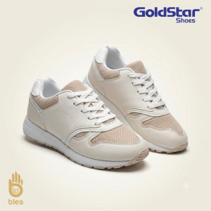 GoldStar Daisy-02 Lightweight Breathable Mesh Sneakers Beige/White