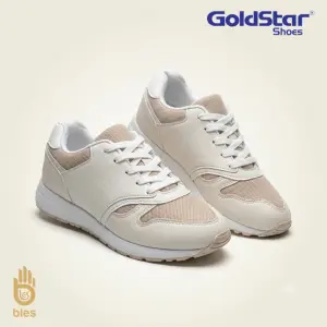 GoldStar Daisy-02 Lightweight Breathable Mesh Sneakers Beige/White