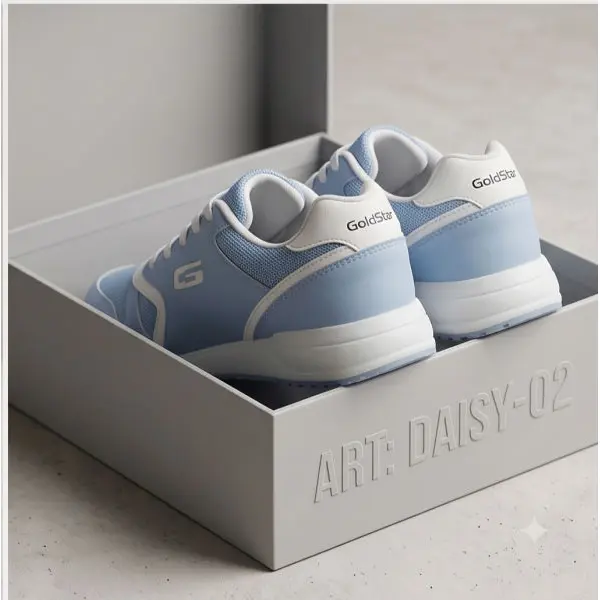 GoldStar DAISY-02 Women's Light Blue & White Casual Running Shoes - Image 3