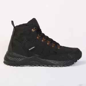 Goldstar G10 401 Black Lace-Up Trekking Shoes For Men