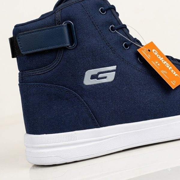 Goldstar G10-904 High Top Sneakers (Navy) – Casual Canvas Sports Shoes for Men - Image 3