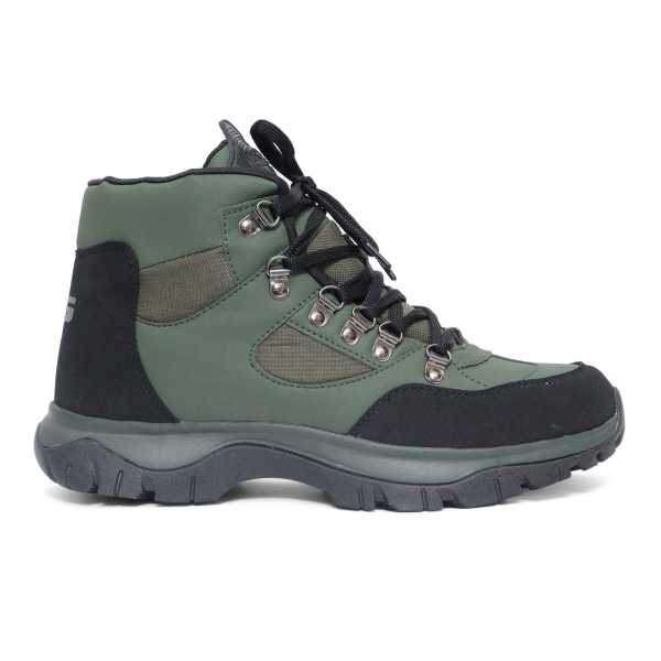 Goldstar G10 G2006 Olive Black Lace-Up Trekking Shoes For Men - Image 2
