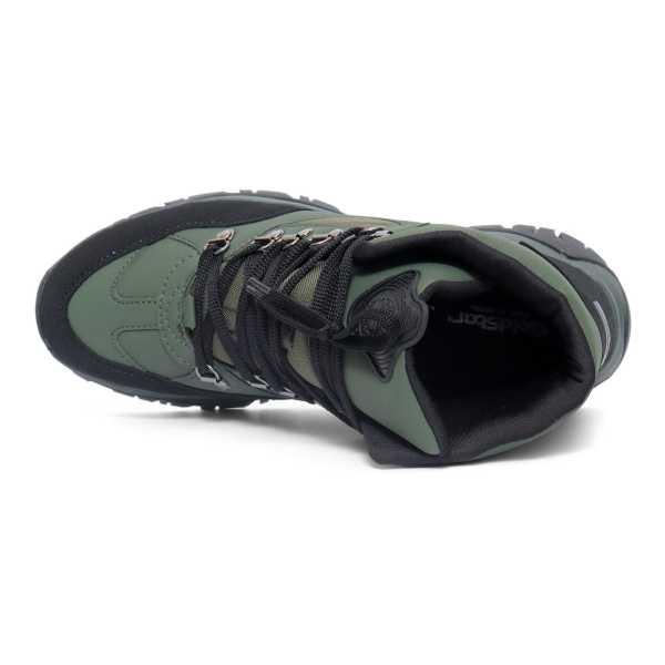 Goldstar G10 G2006 Olive Black Lace-Up Trekking Shoes For Men - Image 5