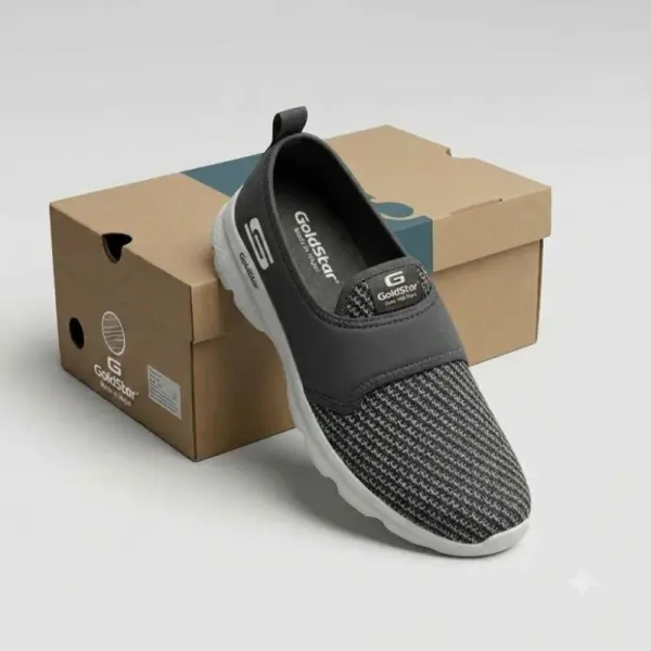 Goldstar G10-L604 Men's Slip-On Shoes – Dark Grey - Image 3
