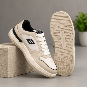 Goldstar Lior-04 Men's Casual Lifestyle Sneakers – Beige & Black | Bond Street Edition