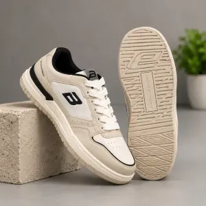 Goldstar Lior-04 Men's Casual Lifestyle Sneakers – Beige & Black | Bond Street Edition
