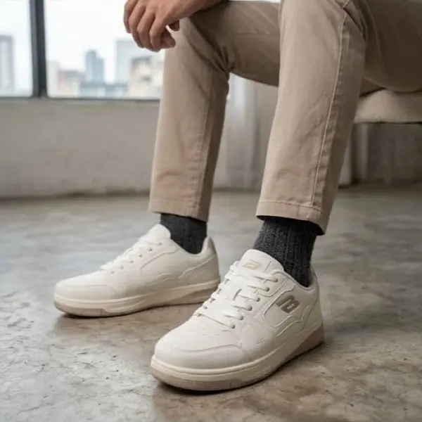Goldstar Lior-04 Men's Casual Lifestyle Sneakers – White & Beige | Bond Street Edition - Image 4