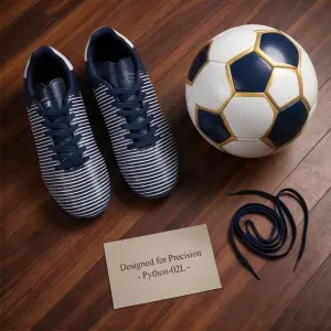 Goldstar Python 02L Futsal Boots (Navy & White) | Lightweight Turf & Indoor Soccer Shoes for Men
