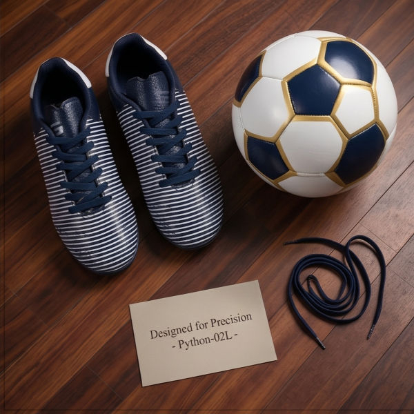 Goldstar Python 02L Futsal Boots (Navy & White) | Lightweight Turf & Indoor Soccer Shoes for Men