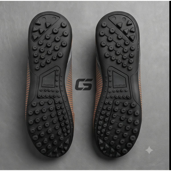Goldstar Python-02L Grey/Orange Futsal Shoes – Men’s Non-Marking Indoor Football Cleats - Image 4