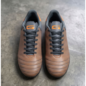 Goldstar Python-02L Grey/Orange Futsal Shoes – Men’s Non-Marking Indoor Football Cleats